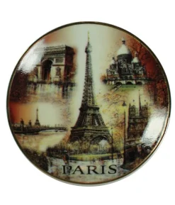 Assiette marron monuments Paris