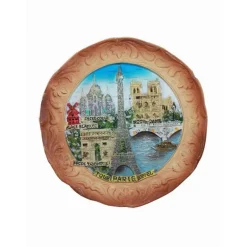 Assiette souvenir "Monuments de Paris"