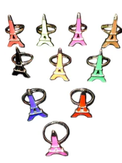 Bague Tour Eiffel métal en couleur