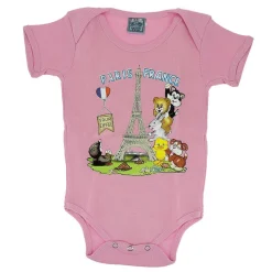 Body Paris Tour Eiffel animaux rose
