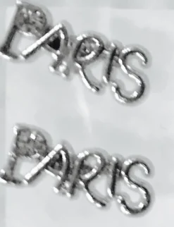 Boucles d'oreille Paris argentées