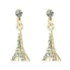 Boucles d'oreilles dorées tour Eiffel