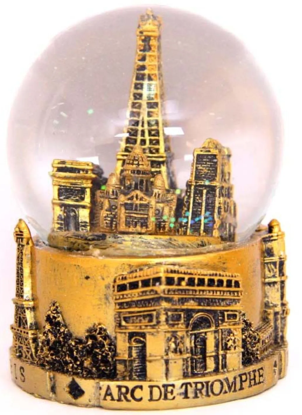 Boule de neige dorée monuments de Paris dorés