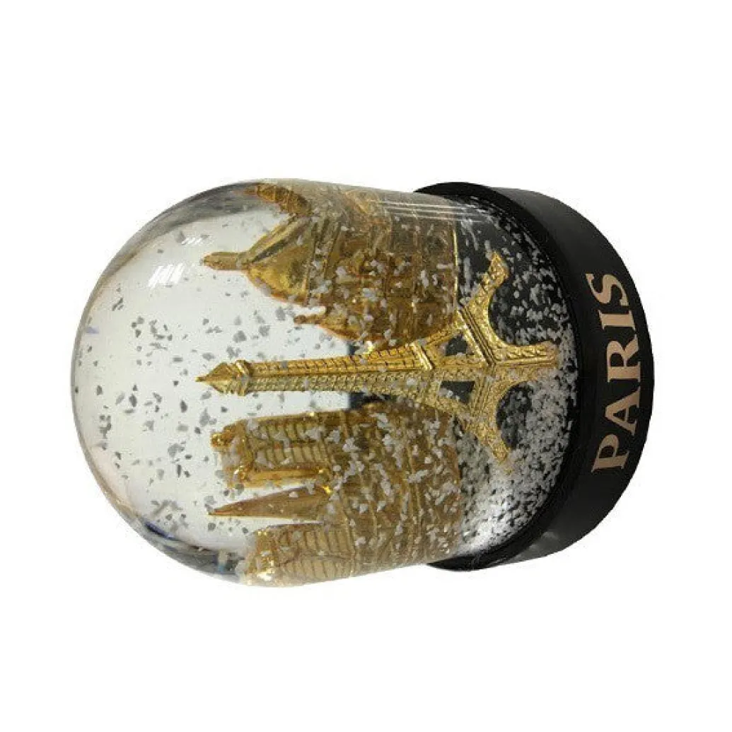 Boule de neige monuments de Paris dorés