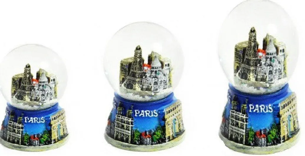 Boule de neige Paris bleue