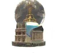 Boule de neige tour Eiffel et monuments de Paris