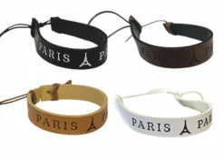 Bracelet Paris Tour Eiffel cuir réglable