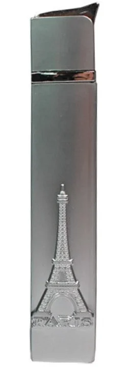 Briquet fin métalisé argenté