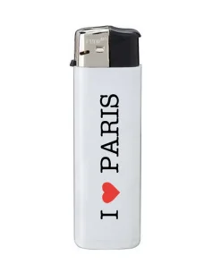 Briquet I love Paris Blanc