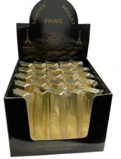 Briquet tour Eiffel lingot d'or