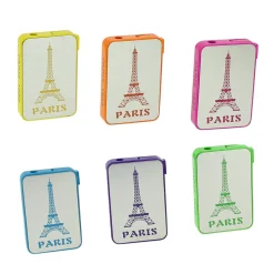 Briquet Tour Eiffel métal couleur fluo
