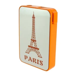 Briquet Tour Eiffel métal couleur fluo