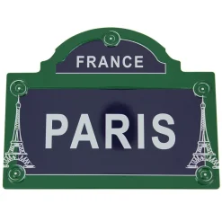 Carte postale plaque de rue Paris Tour Eiffel