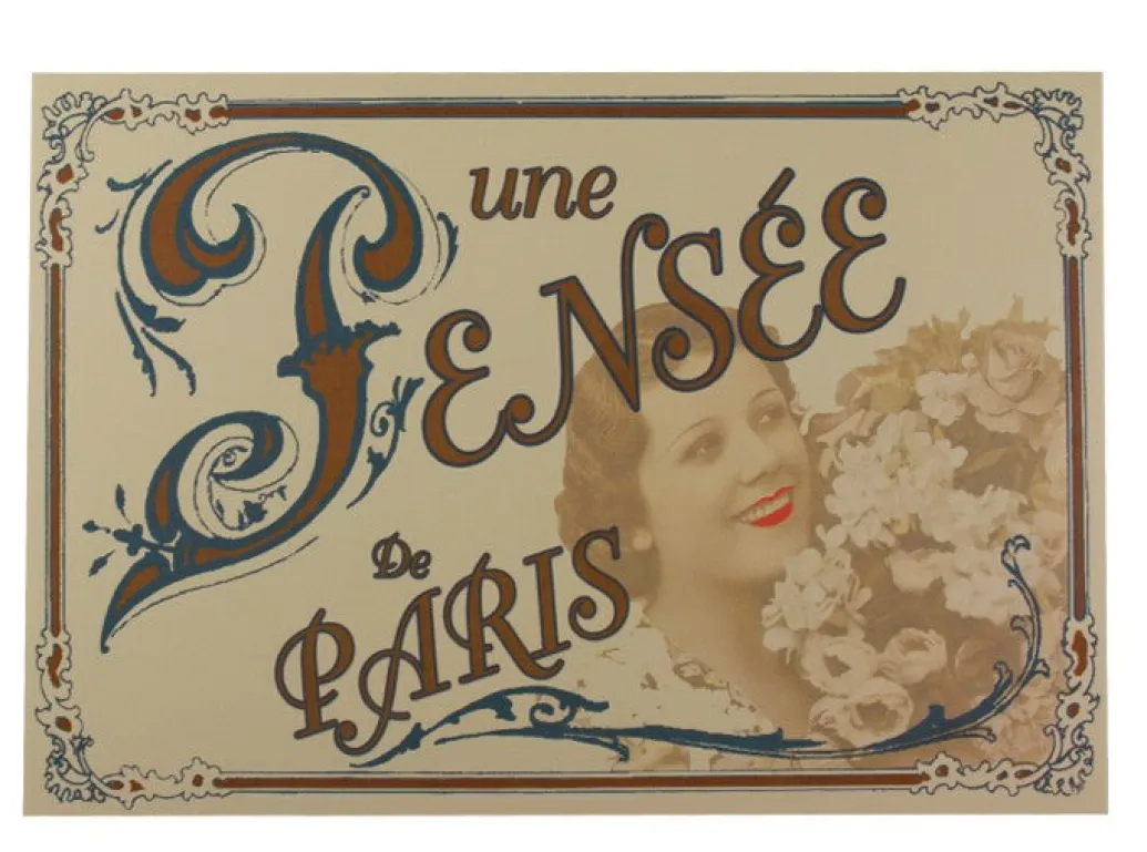 Carte postale une pensée de Paris