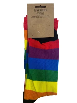 Chaussettes LGBT arc-en-ciel avec tour Eiffel