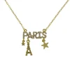 Collier Paris strass doré