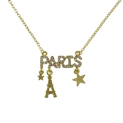 Collier Paris strass doré