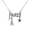 Collier Paris strass rose