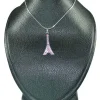Collier Tour Eiffel strass roses
