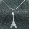 Collier Tour Eiffel strass argentés