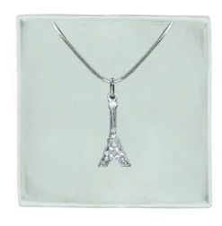 Collier Tour Eiffel strass argentés
