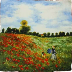 Foulard en soie Claude Monet « Champ de coquelicots »