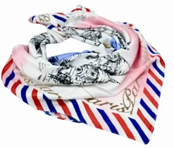 Foulard Paris France la vie en Rose tricolore