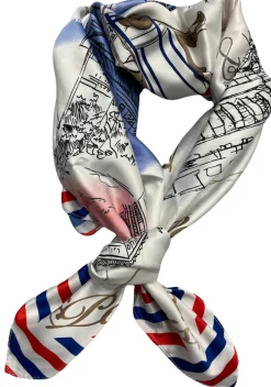 Foulard Paris France la vie en Rose tricolore