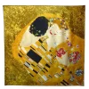 Foulard soie Le Baiser (doré) de Gustav Klimt