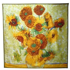 Foulard soie Les Tournesols de Van Gogh