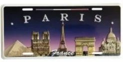 3 Grande plaques métal souvenirs de Paris monuments en reliefs
