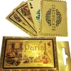 Jeu de cartes souvenir de Paris or