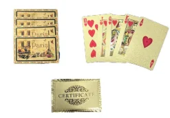 Jeu de cartes souvenir de Paris or