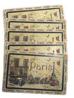Jeu de cartes souvenir de Paris or