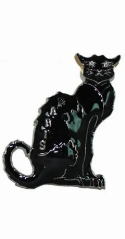 Magnet chat noir métal