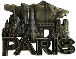 Magnet Paris carte de France monument Bronze