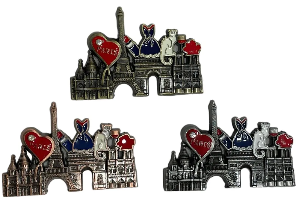 Magnet Souvenirs Paris Fashion Cล“urs Strass