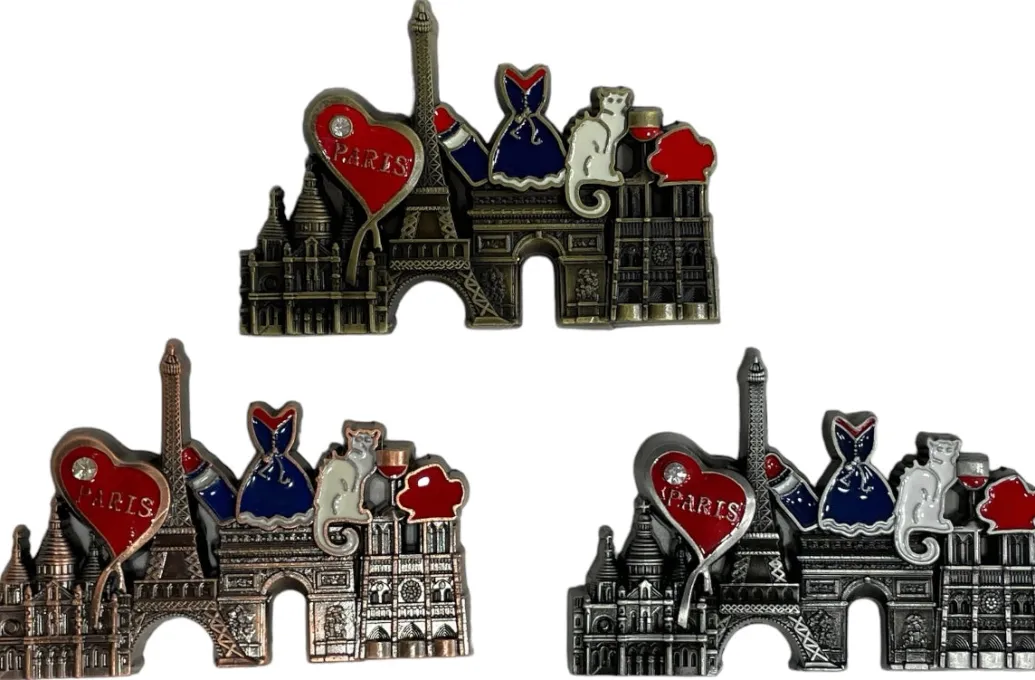 Magnet Souvenirs Paris Fashion Cล“urs Strass