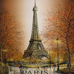 Magnétique Tour Eiffel "Paris en automne"