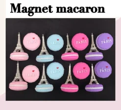 2 magnétiques Macaron Souvenir de Paris