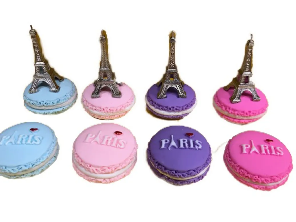 2 magnétiques Macaron Souvenir de Paris