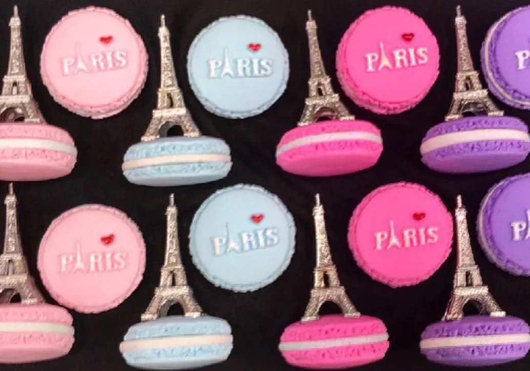 2 magnétiques Macaron Souvenir de Paris