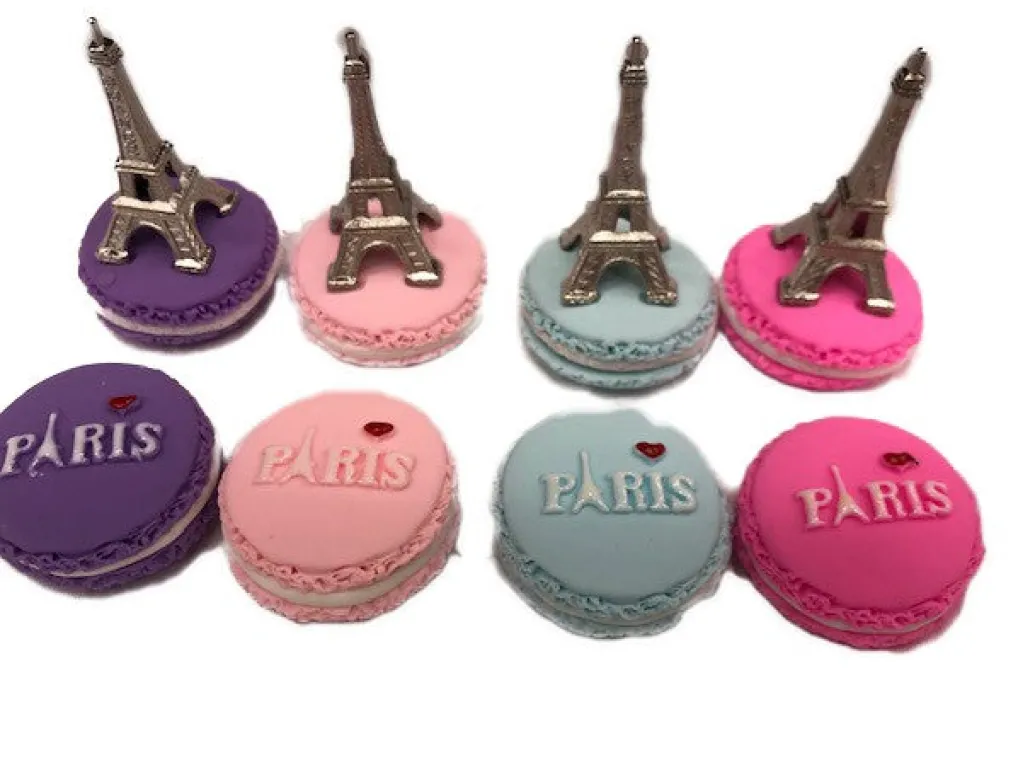 2 magnétiques Macaron Souvenir de Paris