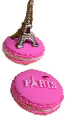 2 magnétiques Macaron Souvenir de Paris