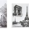 2 magnétiques souvenirs de Paris Tour Eiffel monuments
