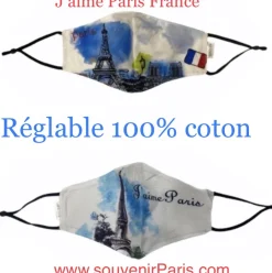 Masque Tour Eiffel Paris réglable unisex