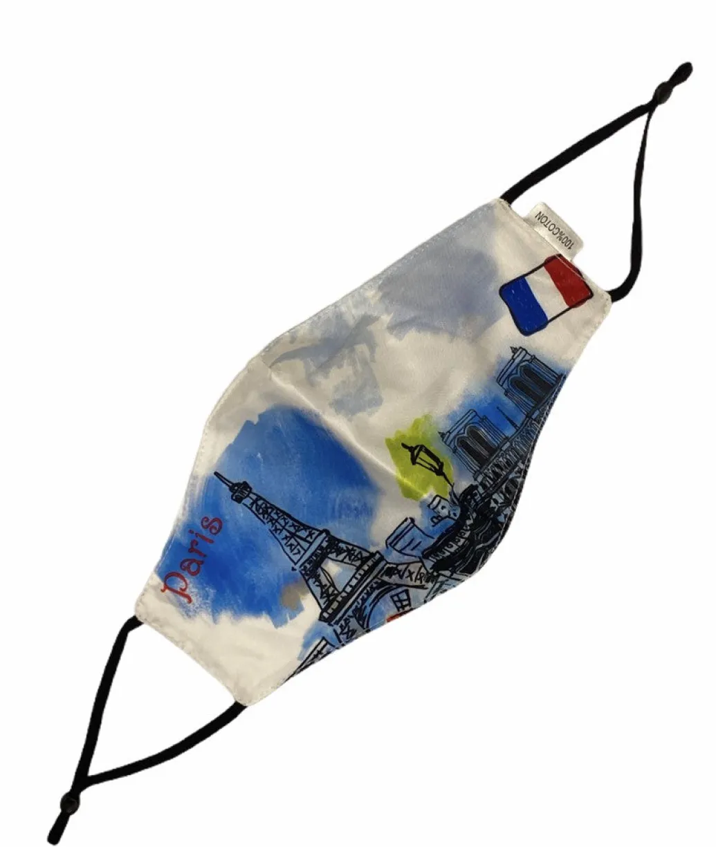 Masque Tour Eiffel Paris réglable unisex