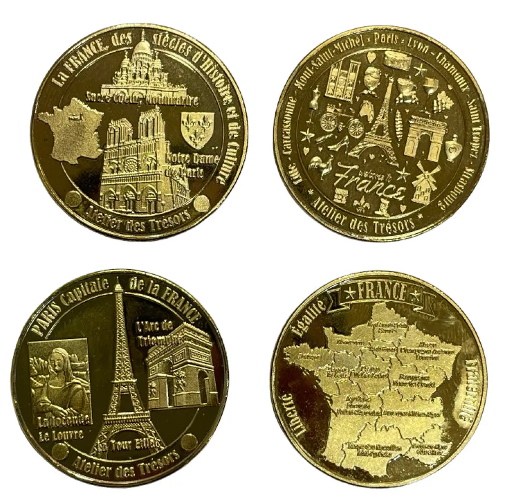 2 Médailles de collection souvenirs Paris