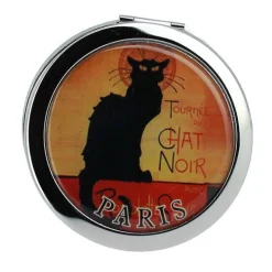 Miroir Chat Noir rond