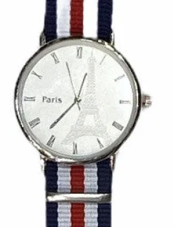 Montre Paris Tour Eiffel bracelet tricolore